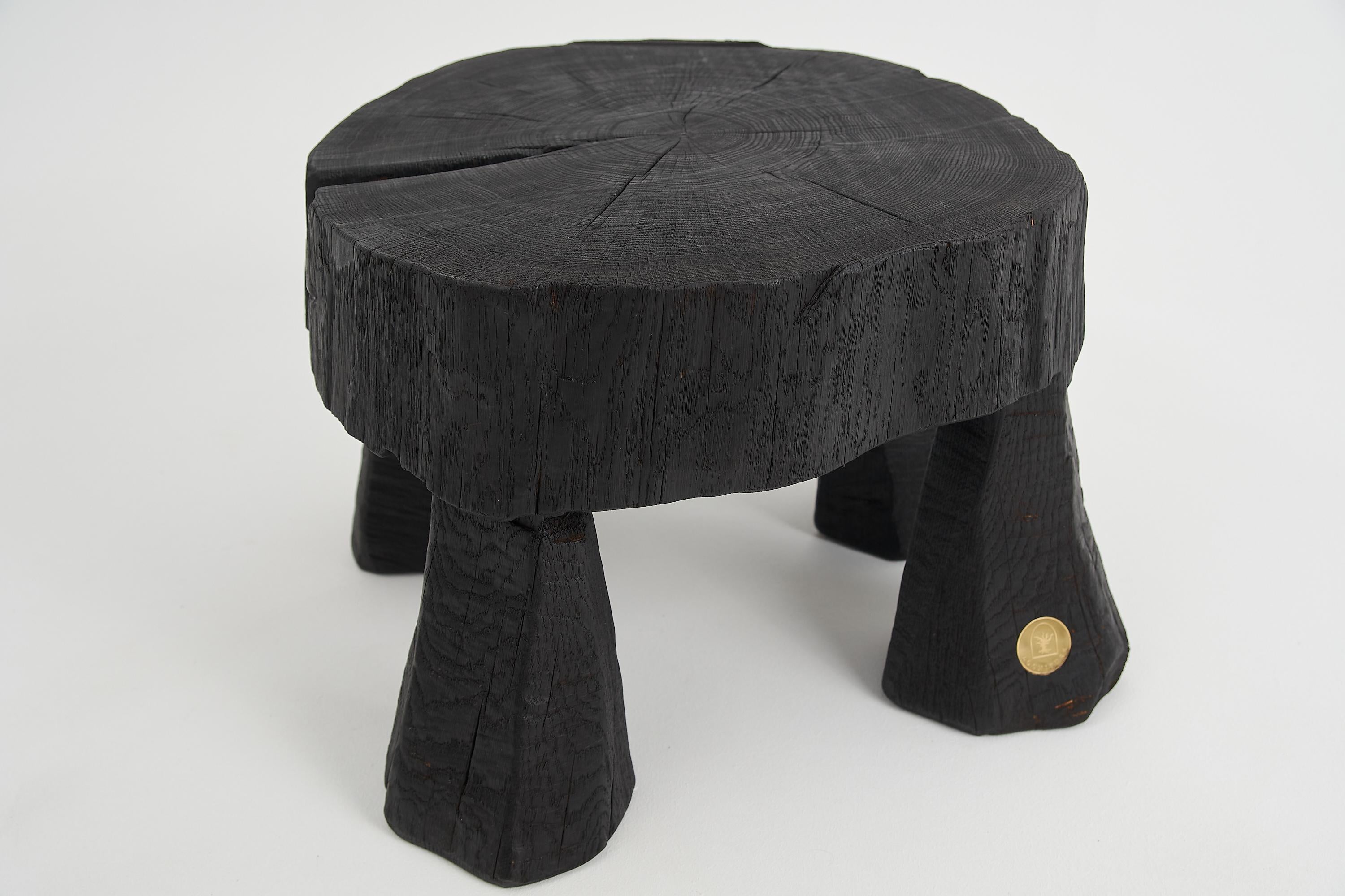 Logniture,_Rustic_Sculptural_Coffee_Table,_Burnt_Black_Oak_Wood