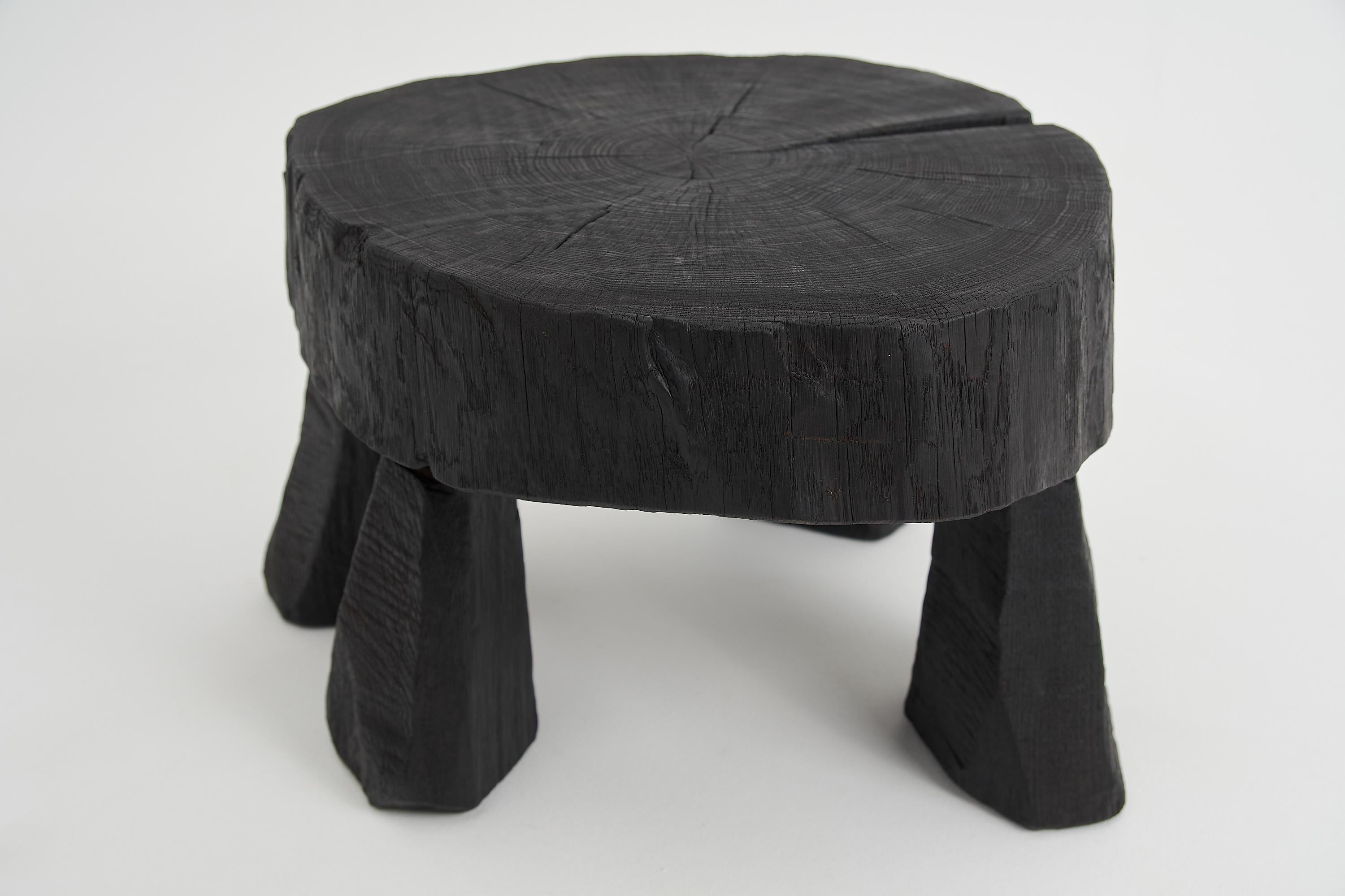 Logniture,_Rustic_Sculptural_Coffee_Table,_Burnt_Black_Oak_Wood