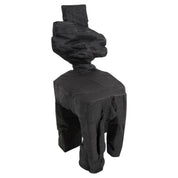 Logniture,_Brutalist_Sculptural_Stool,_Solid_Burnt_Oak_Wood,_Unique_1/1,_Jownik