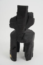 Logniture,_Brutalist_Sculptural_Stool,_Solid_Burnt_Oak_Wood,_Unique_1/1,_Jownik