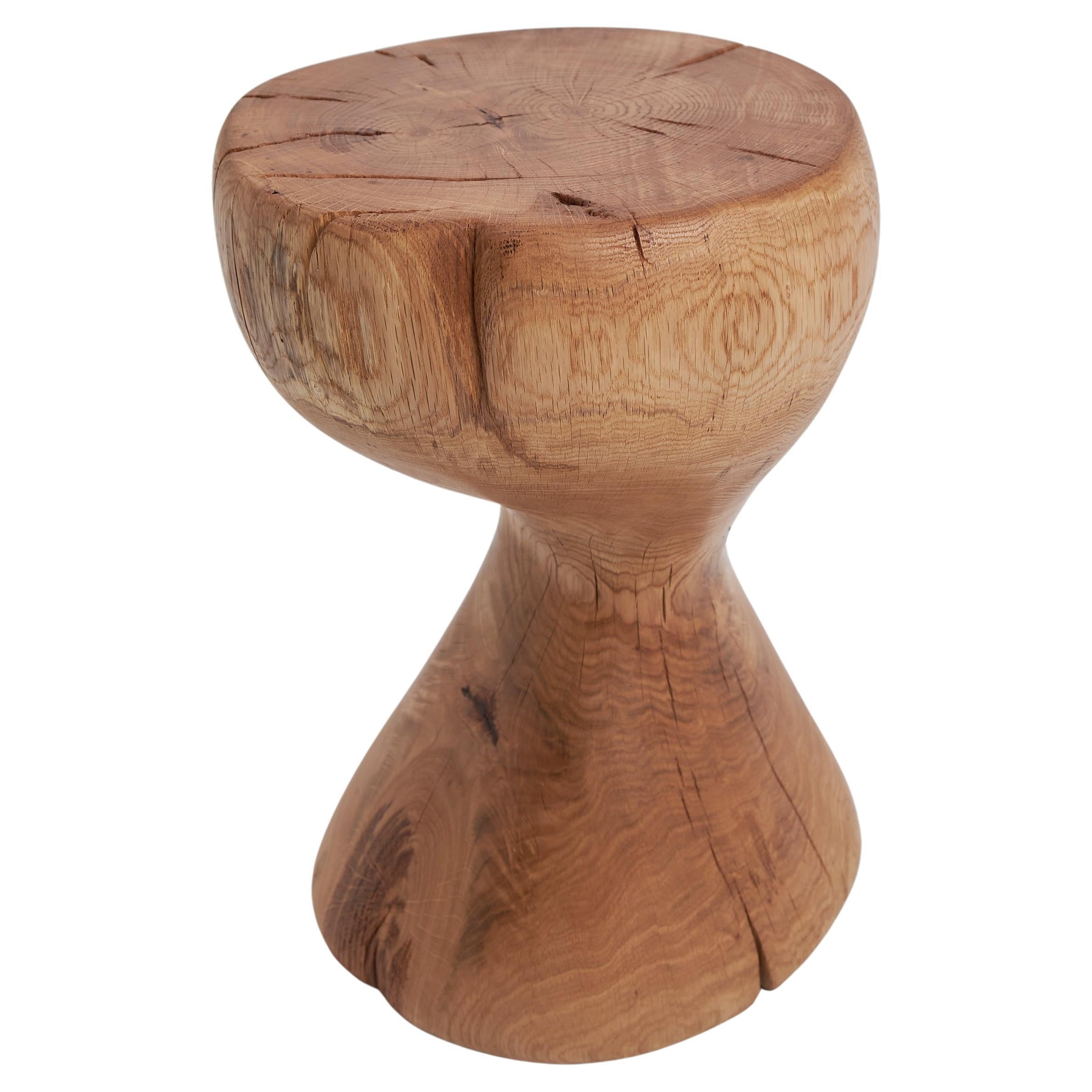 Oak_Solid_Wood_Sculptural_Side_Table,_Original_Contemporary_Design