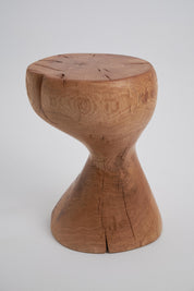 Oak_Solid_Wood_Sculptural_Side_Table,_Original_Contemporary_Design