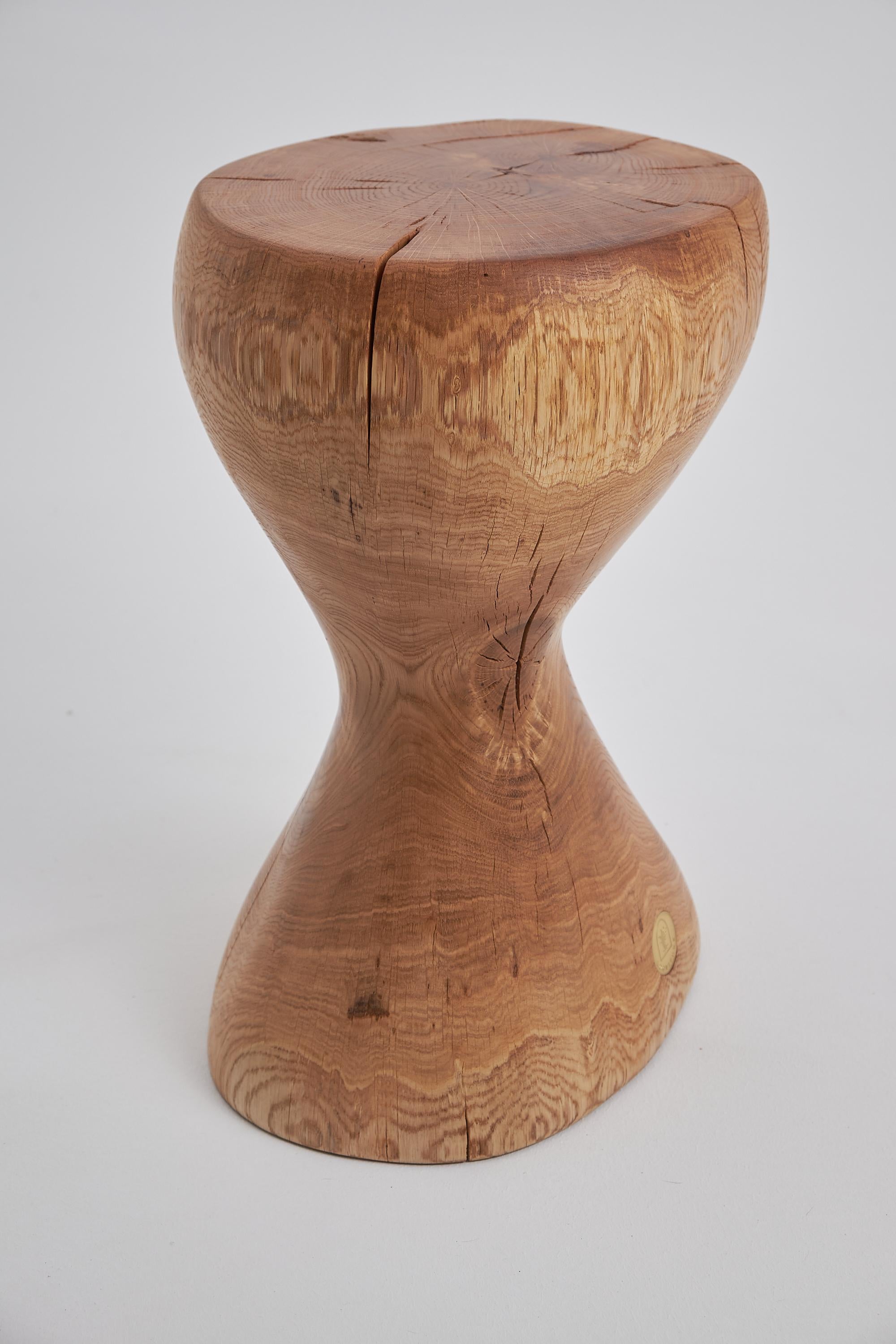 Oak_Solid_Wood_Sculptural_Side_Table,_Original_Contemporary_Design