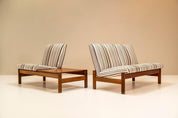 Set_of_2_Modular_Benches_in_Teak_and_Original_Upholstery,_Italy,_1960s