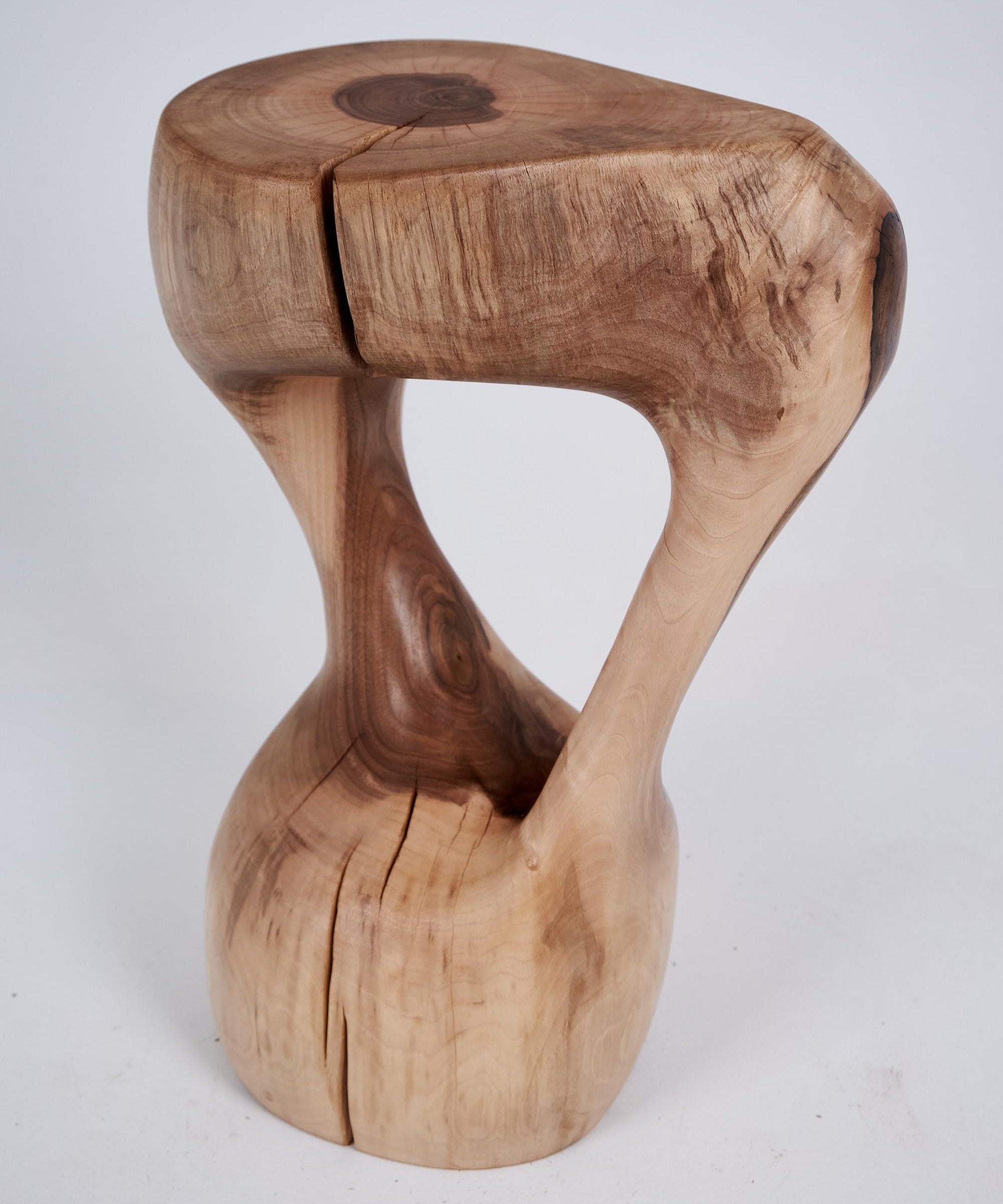 Walnut_Solid_Wood_Sculptural_Side_Table,_Original_Contemporary_Design