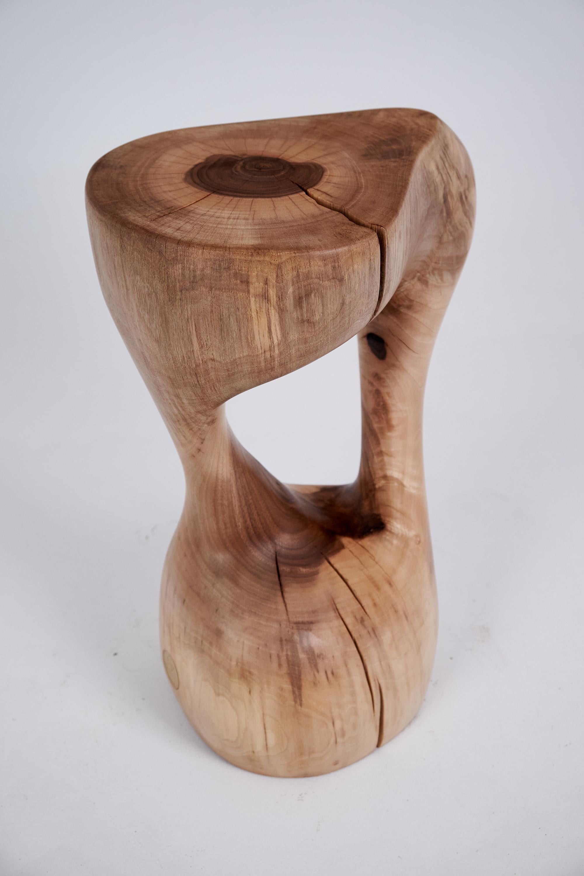Walnut_Solid_Wood_Sculptural_Side_Table,_Original_Contemporary_Design