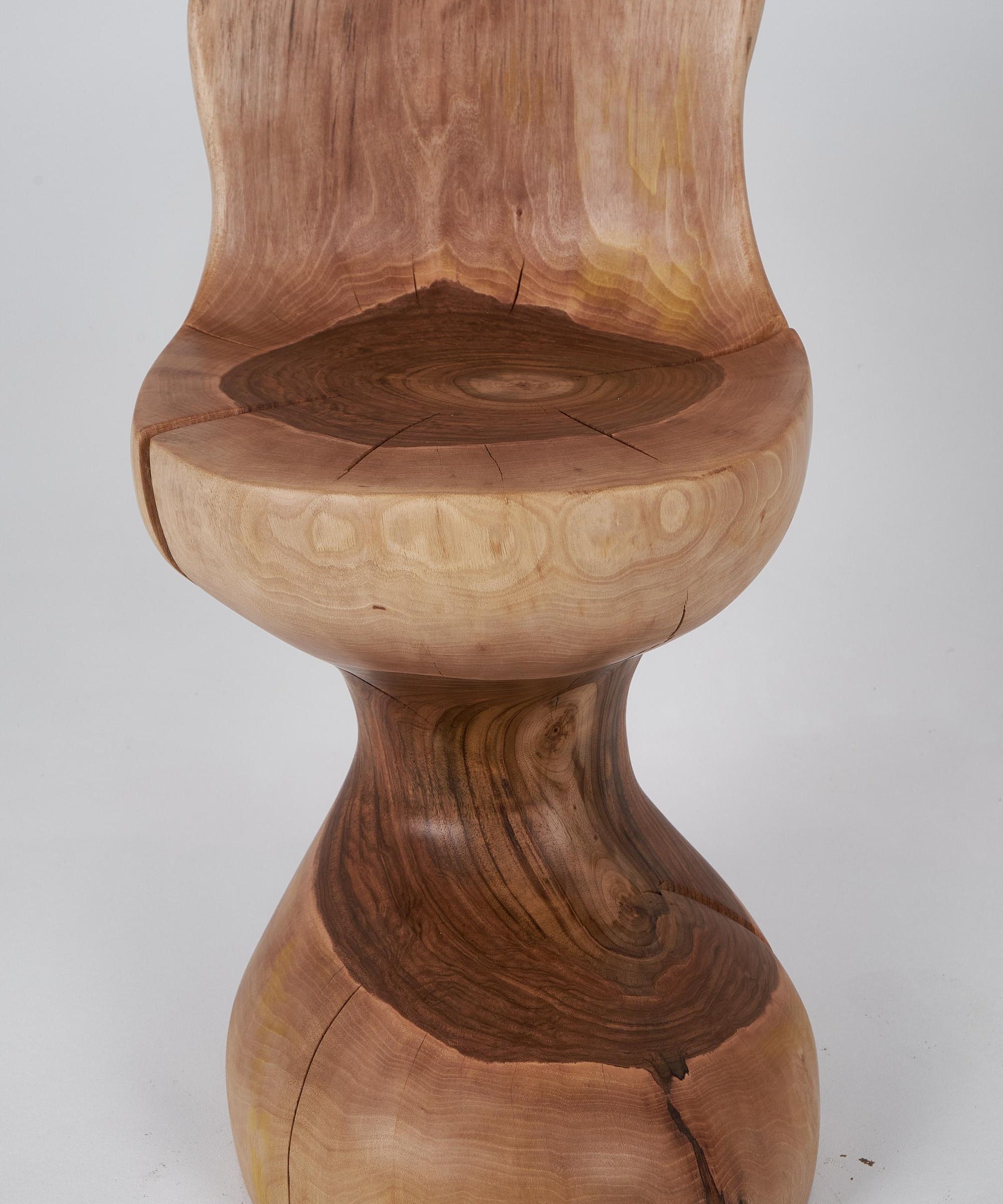 Carved_Chair_From_Single_Piece_of_Walnut_Wood,_Log_Furniture