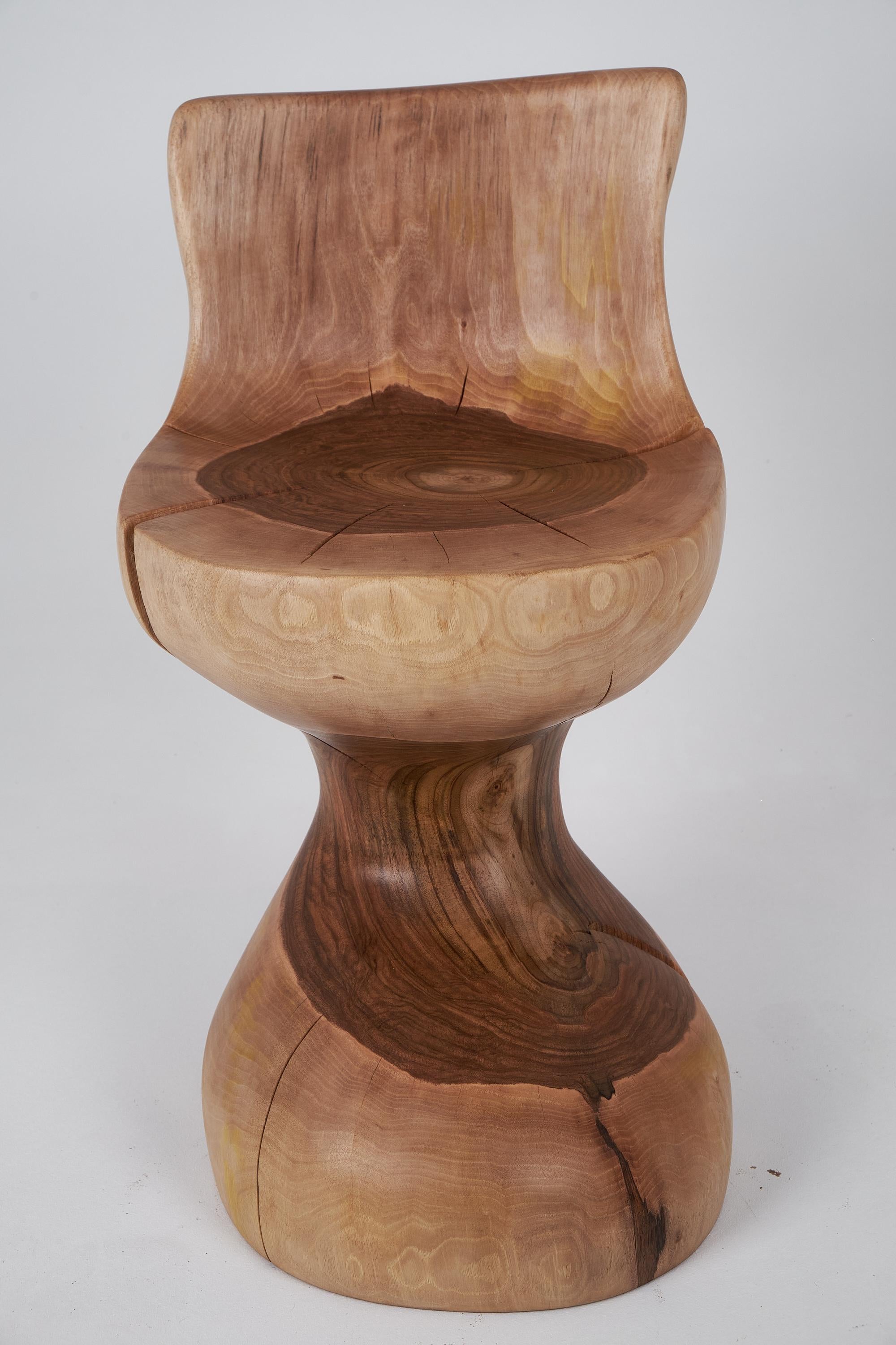 Carved_Chair_From_Single_Piece_of_Walnut_Wood,_Log_Furniture
