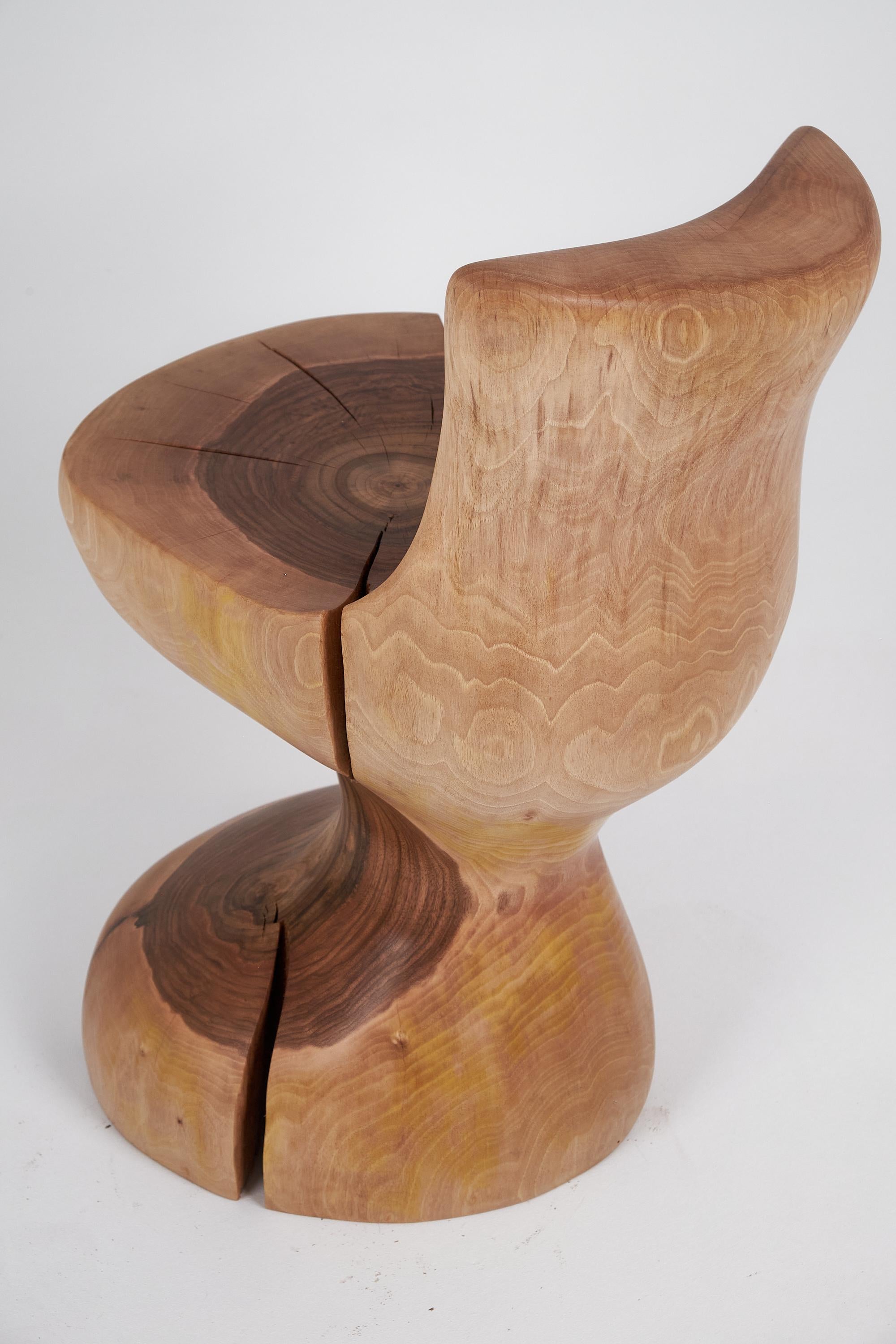 Carved_Chair_From_Single_Piece_of_Walnut_Wood,_Log_Furniture