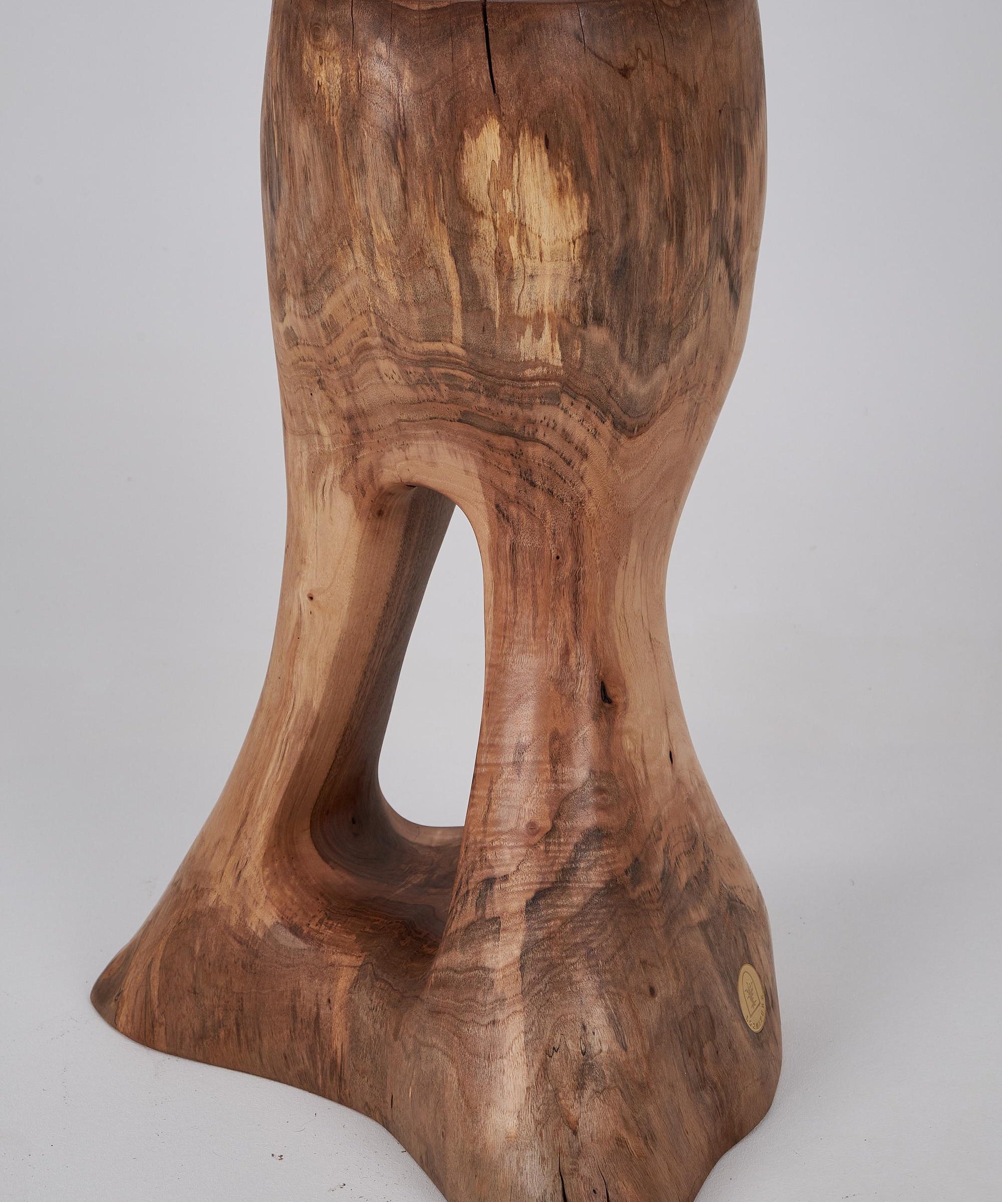Walnut_Solid_Wood_Sculptural_Side_Table,_Original_Contemporary_Design
