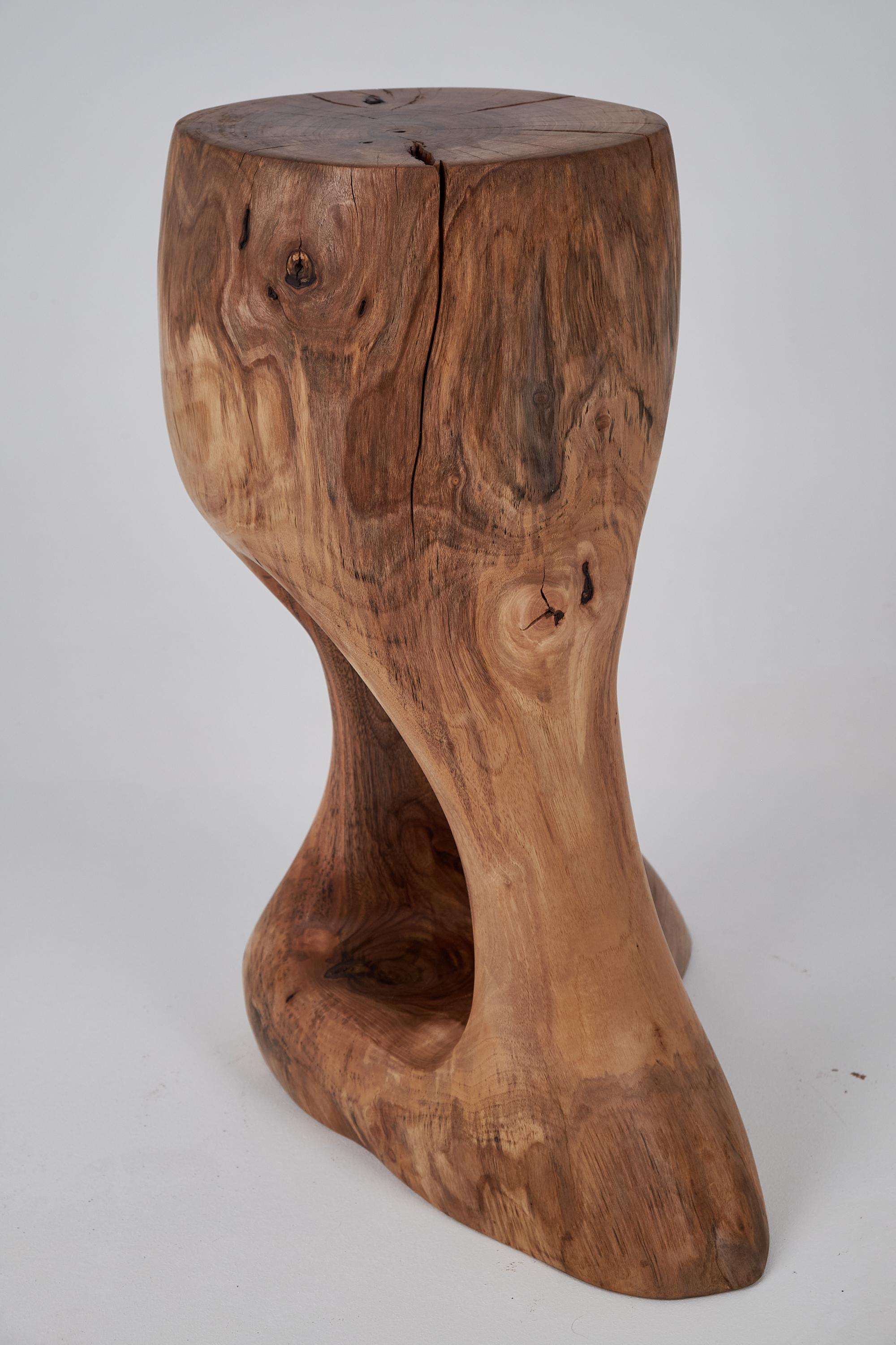 Walnut_Solid_Wood_Sculptural_Side_Table,_Original_Contemporary_Design