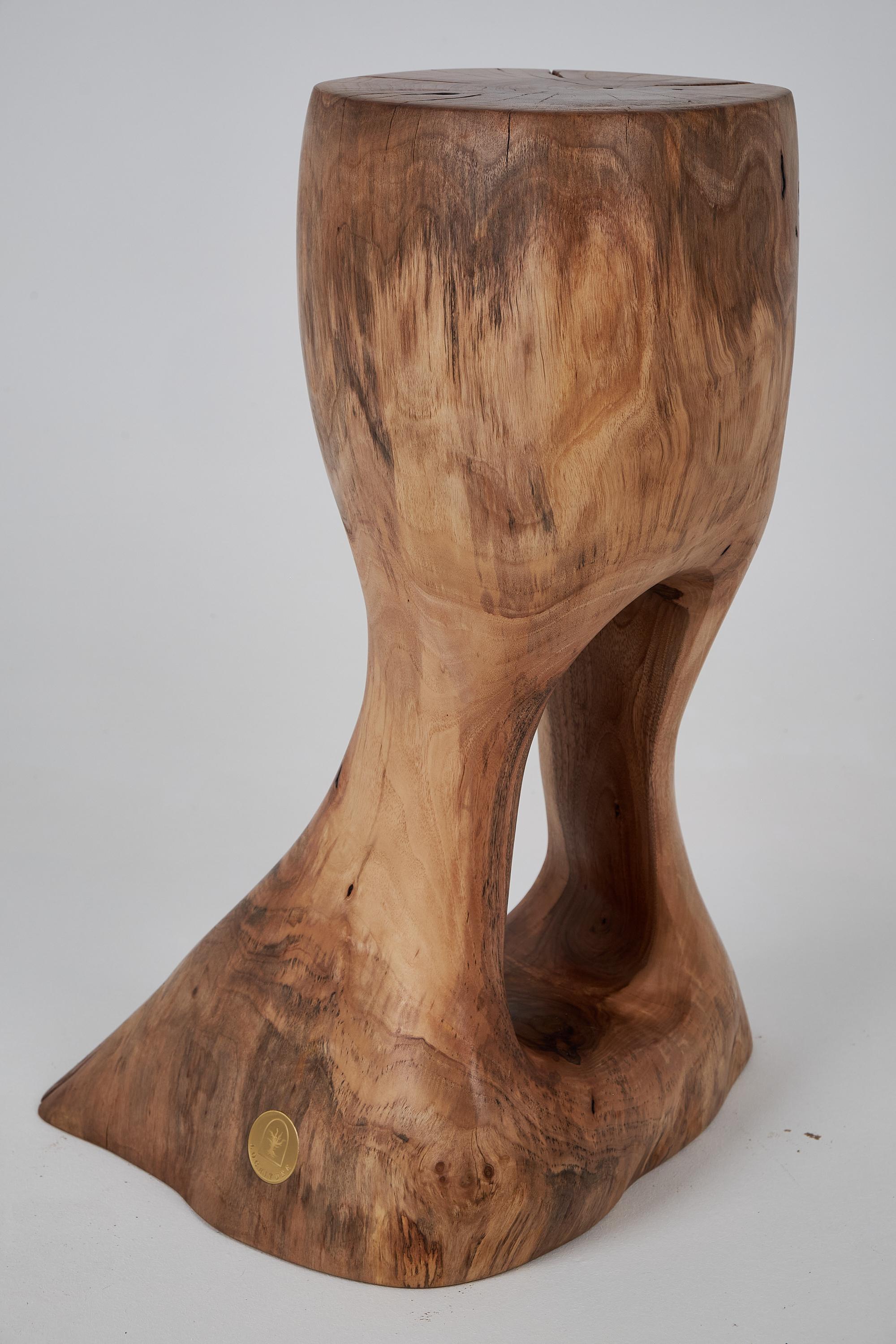 Walnut_Solid_Wood_Sculptural_Side_Table,_Original_Contemporary_Design