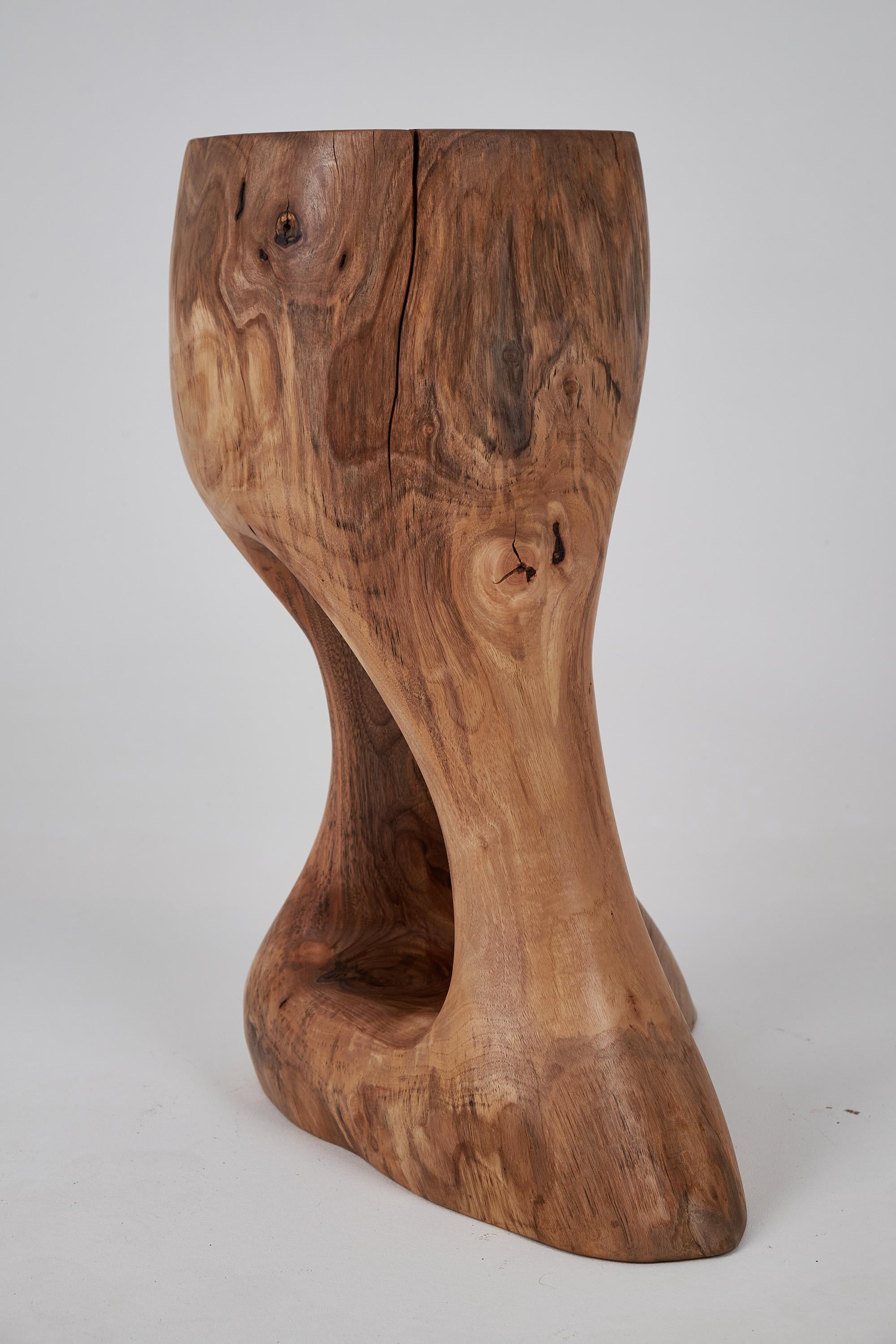 Walnut_Solid_Wood_Sculptural_Side_Table,_Original_Contemporary_Design