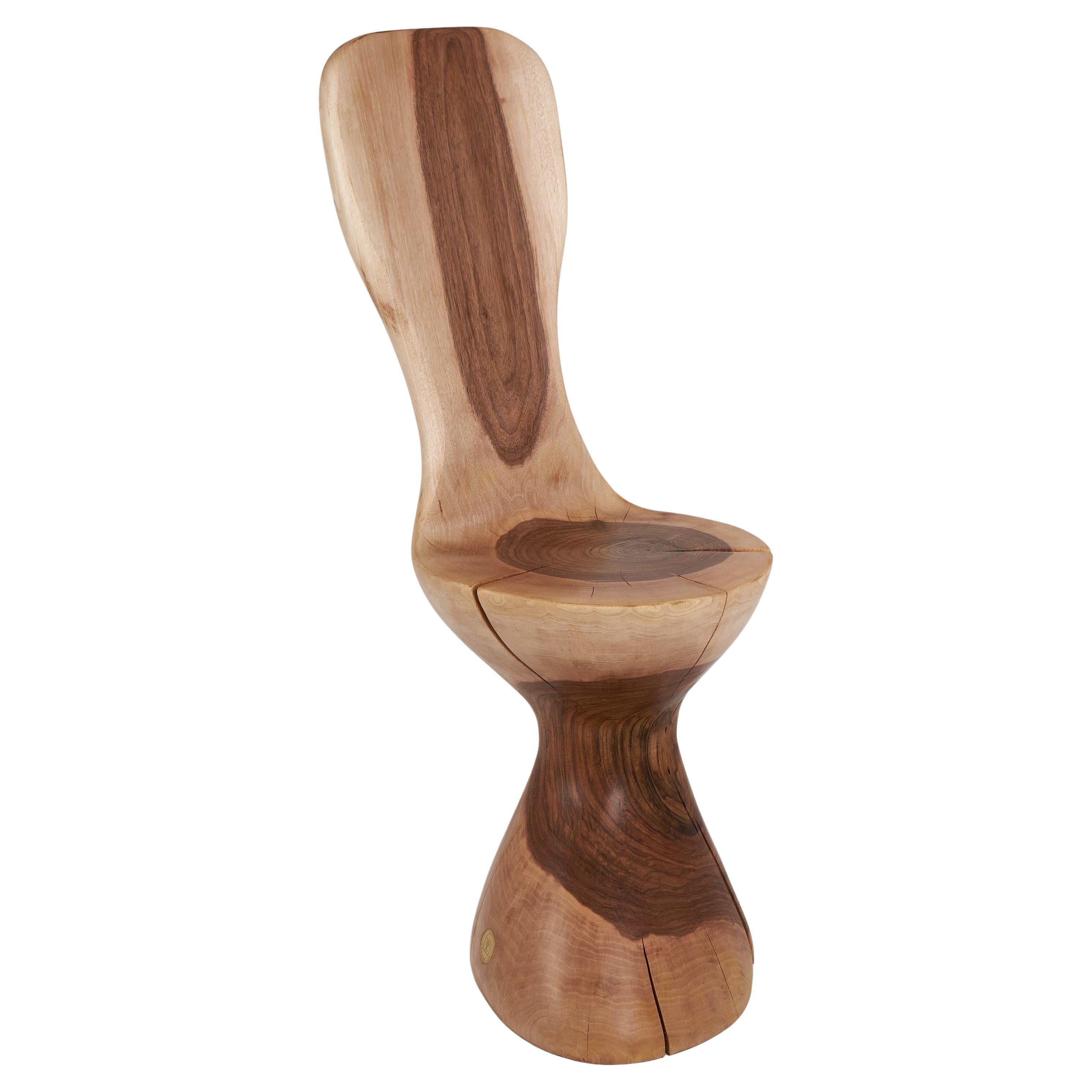 Carved_Chair_From_Single_Piece_of_Walnut_Wood,_Log_Furniture