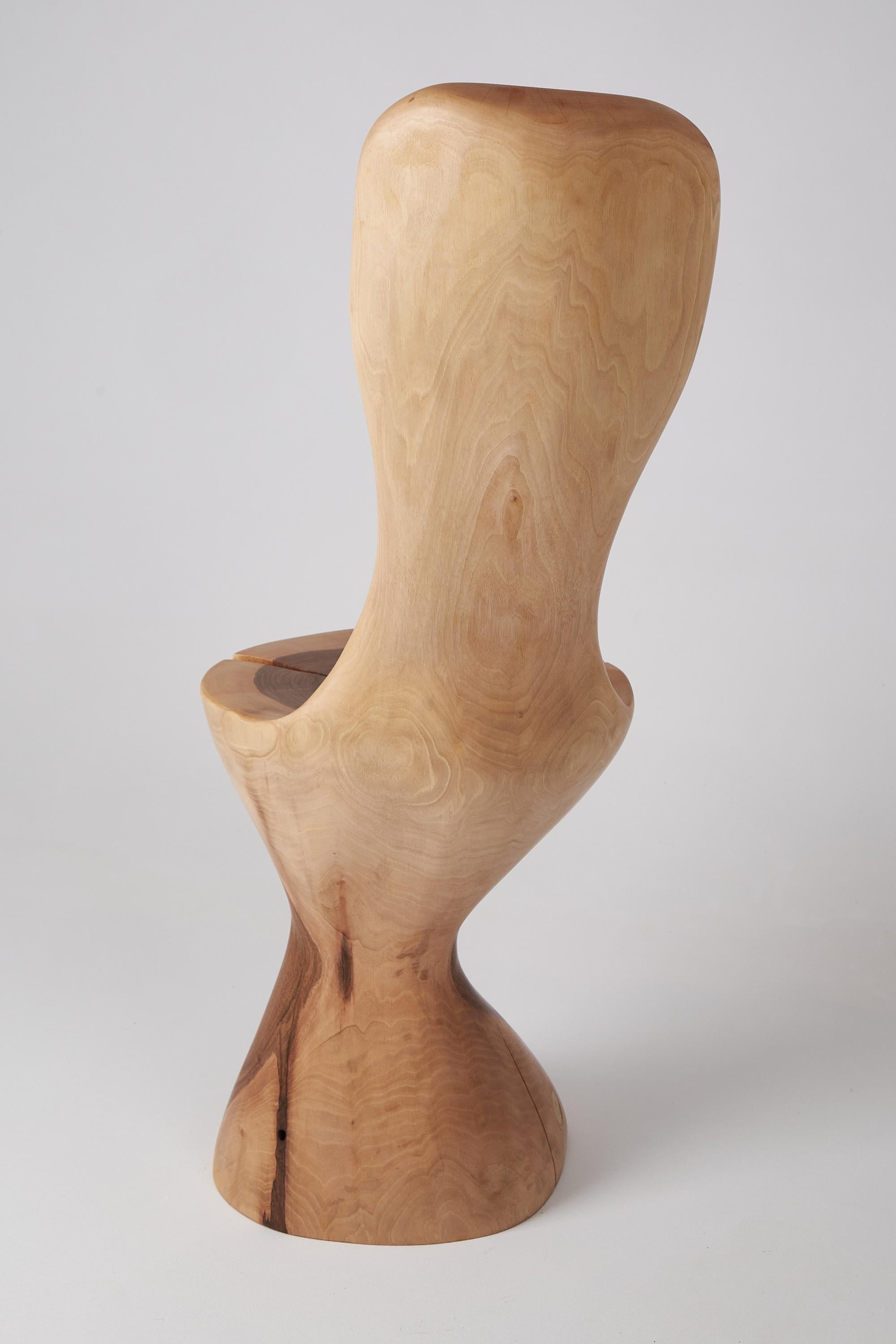 Carved_Chair_From_Single_Piece_of_Walnut_Wood,_Log_Furniture