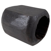 Rustic_Side_Table,_Stool,_Burnt_Black_Oak_Wood