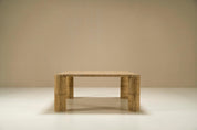 Travertine_Square_Coffee_Table_with_Cylindrical_Legs,_France,_1970s