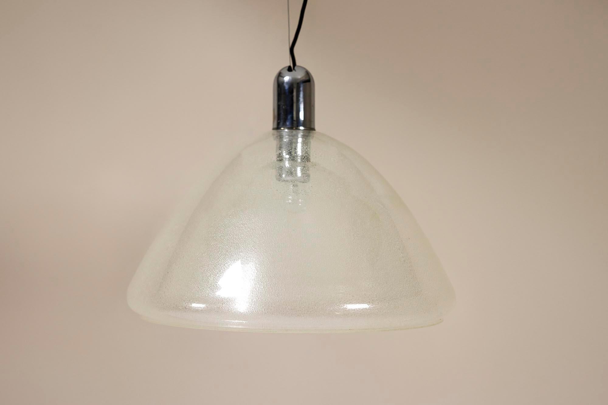 Mazzega_Pendant_Lamp_in_Bullicante_Murano_Glass_by_Carlo_Nason,_Italy_1970s