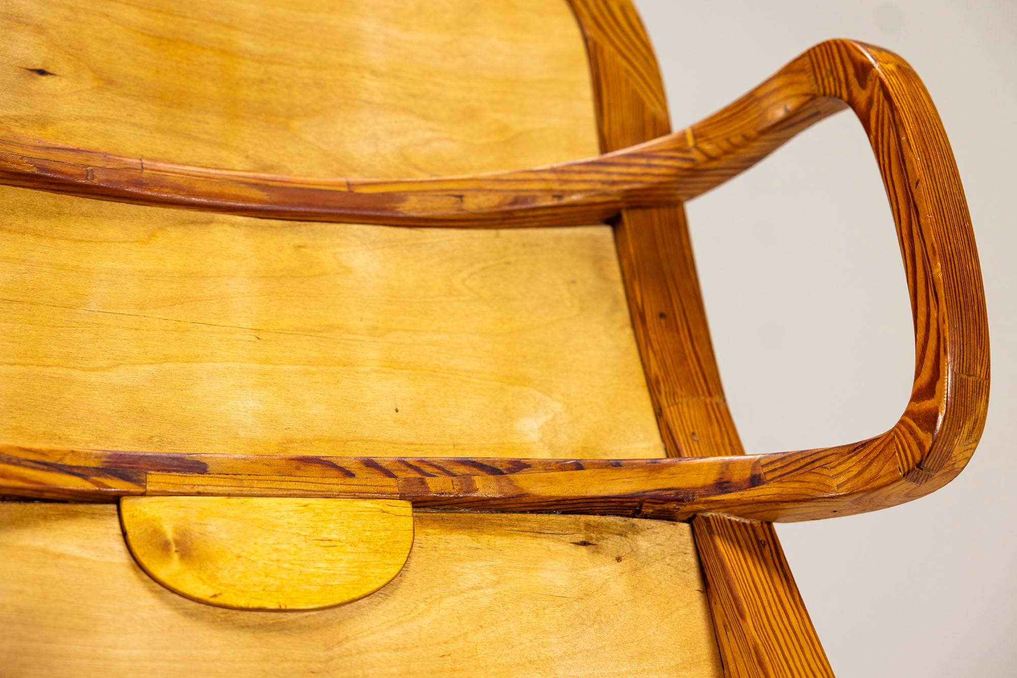 Sculptural_Armchair_in_Pine_-and_Plywood_by_Eberhard_Muéller,_Germany_1980s