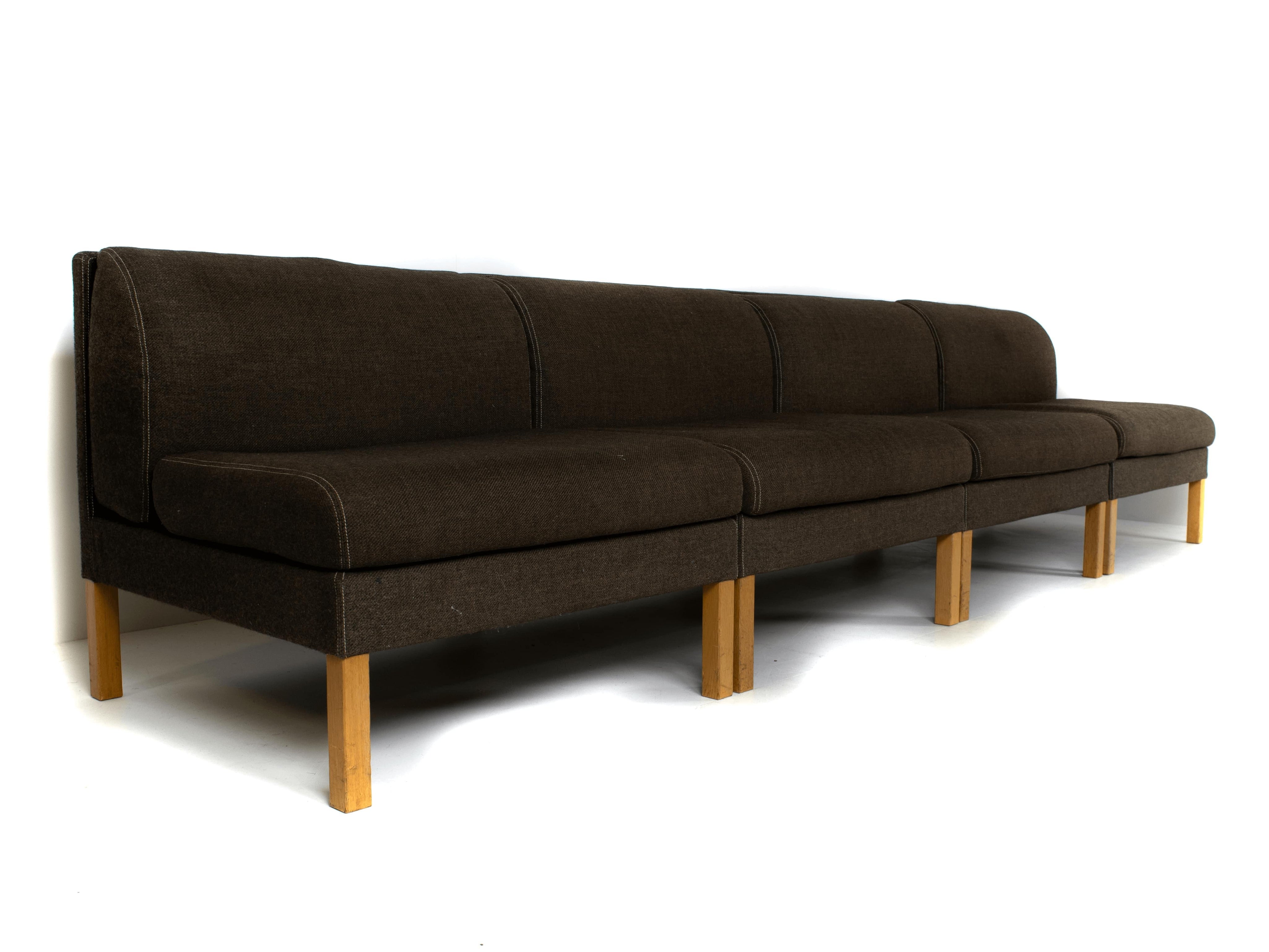 Bernt_Petersen_Modular_Sofa_in_Oak_and_Saga_180_Fabric,_Denmark,_1980