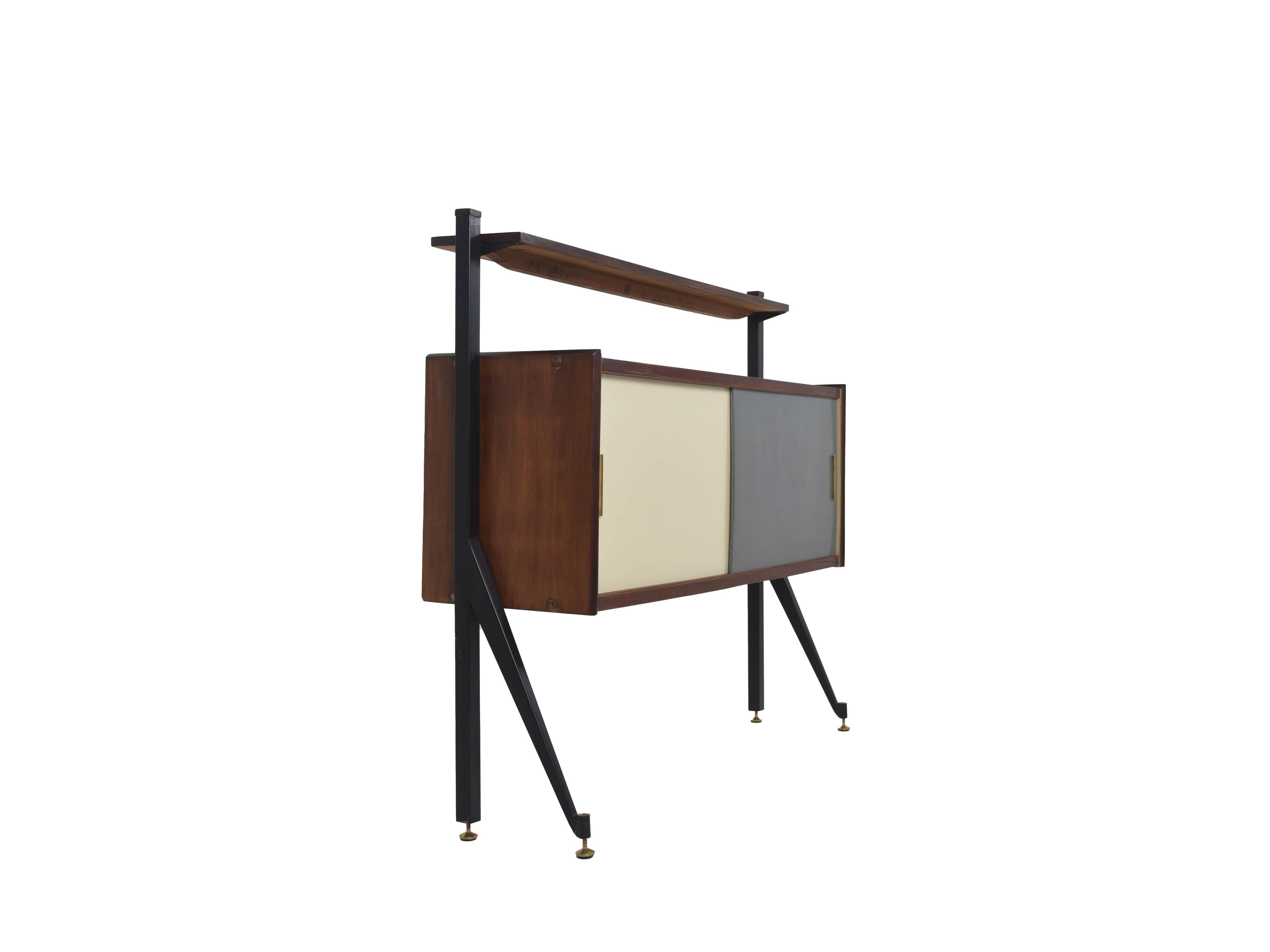 Italian_Modern_Cabinet_with_Colored_Sliding_Doors,_Italy,_1970s