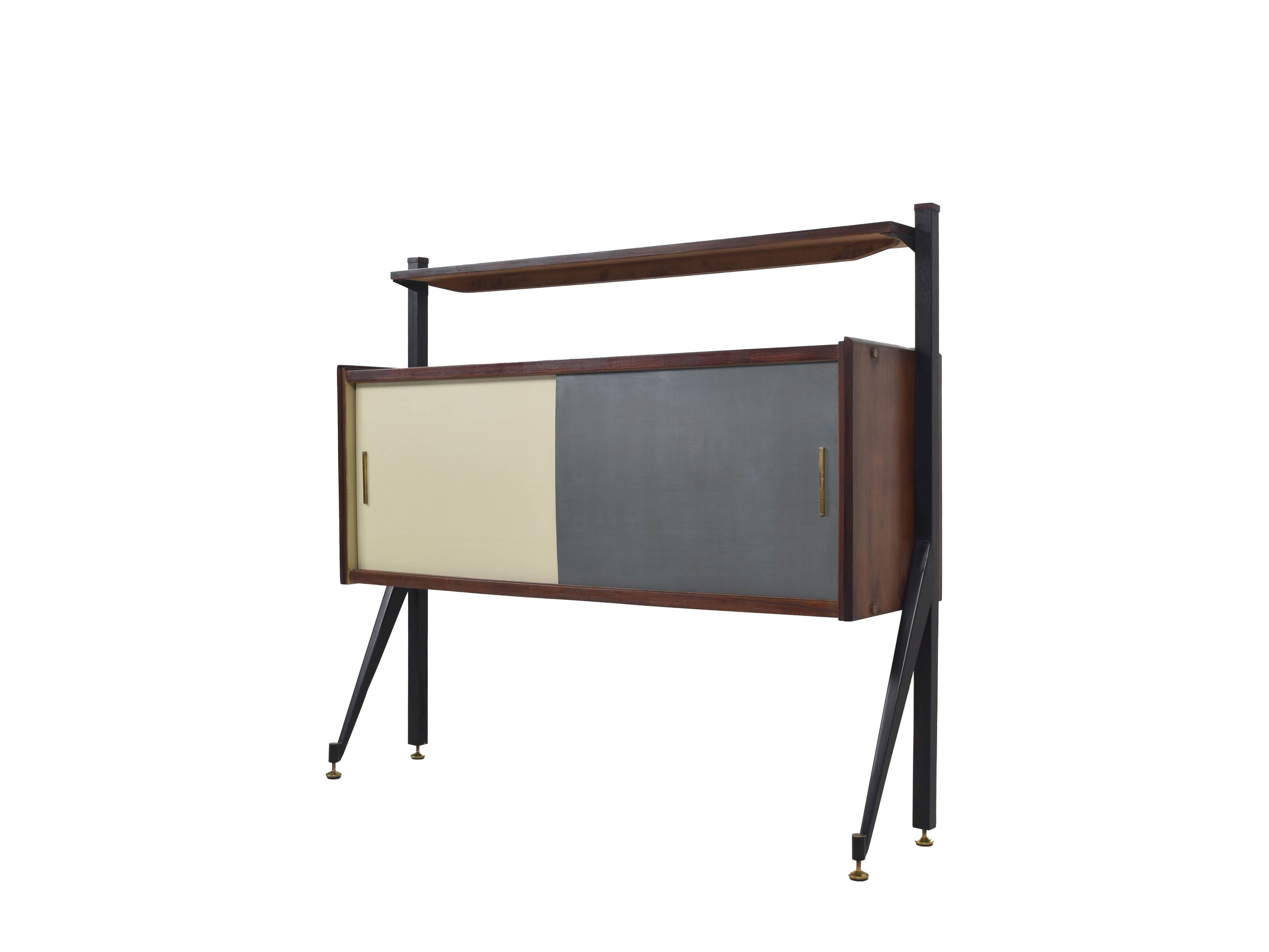 Italian_Modern_Cabinet_with_Colored_Sliding_Doors,_Italy,_1970s