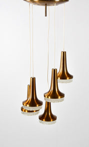 Stilux_Milano_Chandelier_with_Copper_and_Crystal_Glass,_Italy