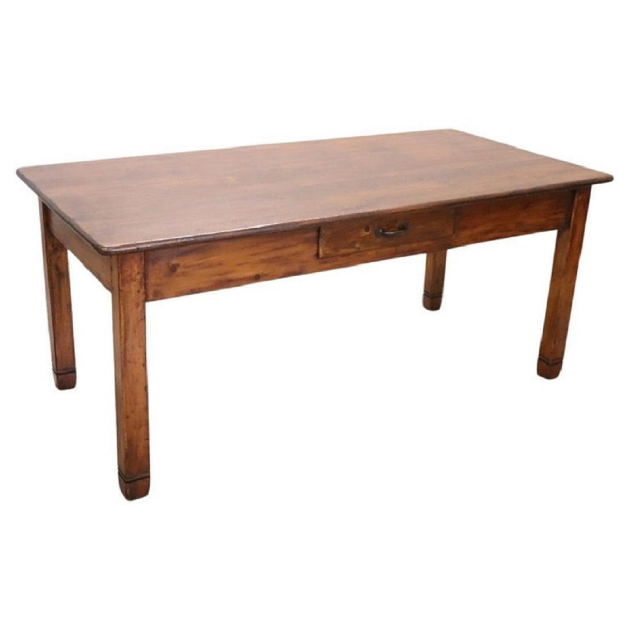 Vintage_Rustic_Kitchen_Table_in_Fir_Wood,_Italy_Mid-20th_Century