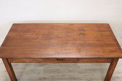 Vintage_Rustic_Kitchen_Table_in_Fir_Wood,_Italy_Mid-20th_Century