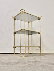 1980s_Italian_Brass_Bar_Stand_or_Side_Table_with_Smoked_Glass_(Hollywood_Regency)
