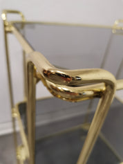 1980s_Italian_Brass_Bar_Stand_or_Side_Table_with_Smoked_Glass_(Hollywood_Regency)