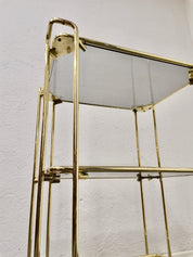 1980s_Italian_Brass_Bar_Stand_or_Side_Table_with_Smoked_Glass_(Hollywood_Regency)