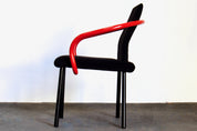 Set_of_4_Mandarin_Chairs_by_Ettore_Sottsass_for_Knoll,_Red_&_Black,_1986_Italy