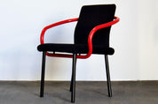 Set_of_4_Mandarin_Chairs_by_Ettore_Sottsass_for_Knoll,_Red_&_Black,_1986_Italy