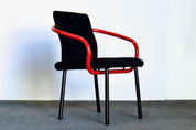 Set_of_4_Mandarin_Chairs_by_Ettore_Sottsass_for_Knoll,_Red_&_Black,_1986_Italy