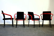 Set_of_4_Mandarin_Chairs_by_Ettore_Sottsass_for_Knoll,_Red_&_Black,_1986_Italy