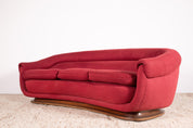 Curved_Italian_Art_Deco_Sofa,_Walnut_&_Red_Fabric,_3-Seat_Crescent_Form,_1930s