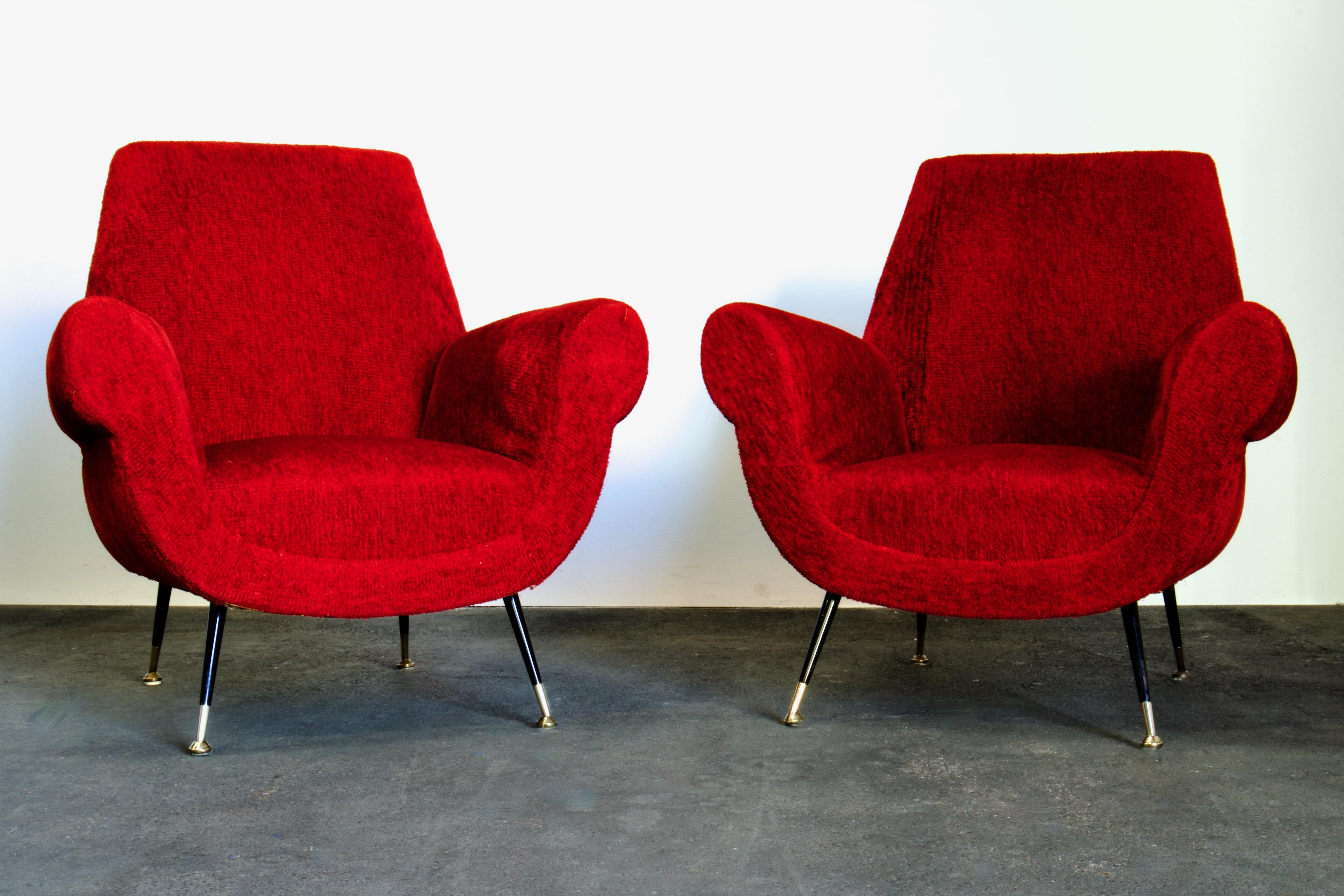 Set_of_2_Lounge_Armchairs,_Gigi_Radice,_Minotti,_Red_Fabric,_1950s,_Italy