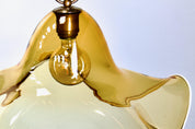 Murano_Glass_Pendant_Lamp,_La_Murrina,_Amber_Glass,_1970s,_Italy