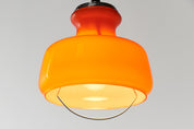 Pendant_Light,_Peill_&_Putzler,_Orange_Glass_And_Chrome,_Mid-Century,_Germany