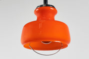 Pendant_Light,_Peill_&_Putzler,_Orange_Glass_And_Chrome,_Mid-Century,_Germany