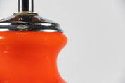 Pendant_Light,_Peill_&_Putzler,_Orange_Glass_And_Chrome,_Mid-Century,_Germany