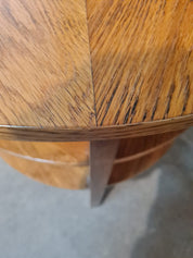 1920s–1930s_Art_Deco_Oak_Veneer_Conference_Coffee_Table_with_Two_Storage_Shelves,_Fully_Restored