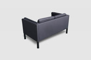 Børge_Mogensen_Model_2332-85_Two-Seater_Loveseat_Sofa_for_Fredericia,_Black_Fabric_and_Solid_Ash_Wood