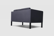 Børge_Mogensen_Model_2332-85_Two-Seater_Loveseat_Sofa_for_Fredericia,_Black_Fabric_and_Solid_Ash_Wood
