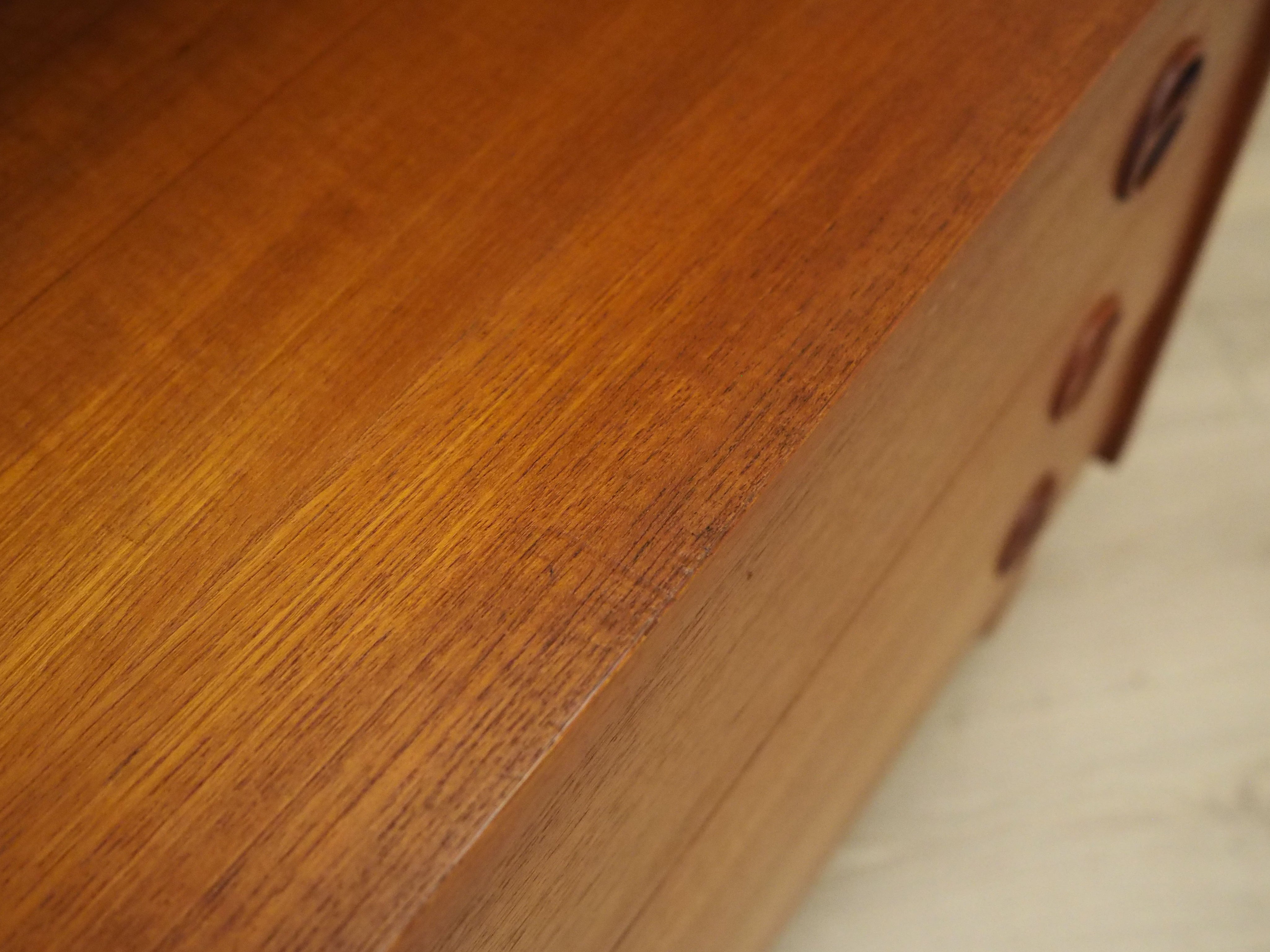 1960s_Danish_Teak_Bookcase_with_Three_Adjustable_Shelves,_Three_Drawers_and_Solid_Wood_Legs