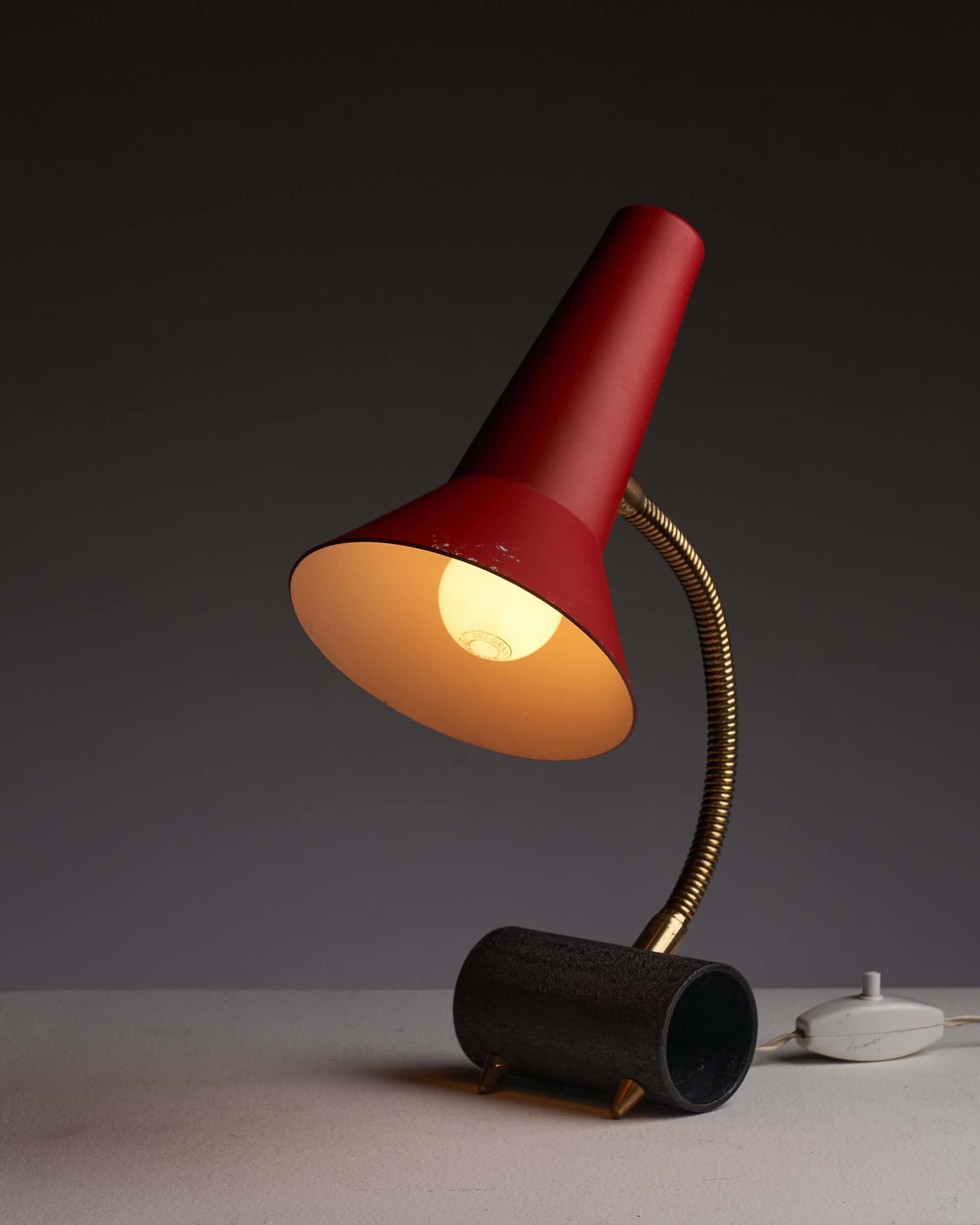 Red_Shade_Table_Lamp,_Brass_and_Steel,_1950s,_Italy