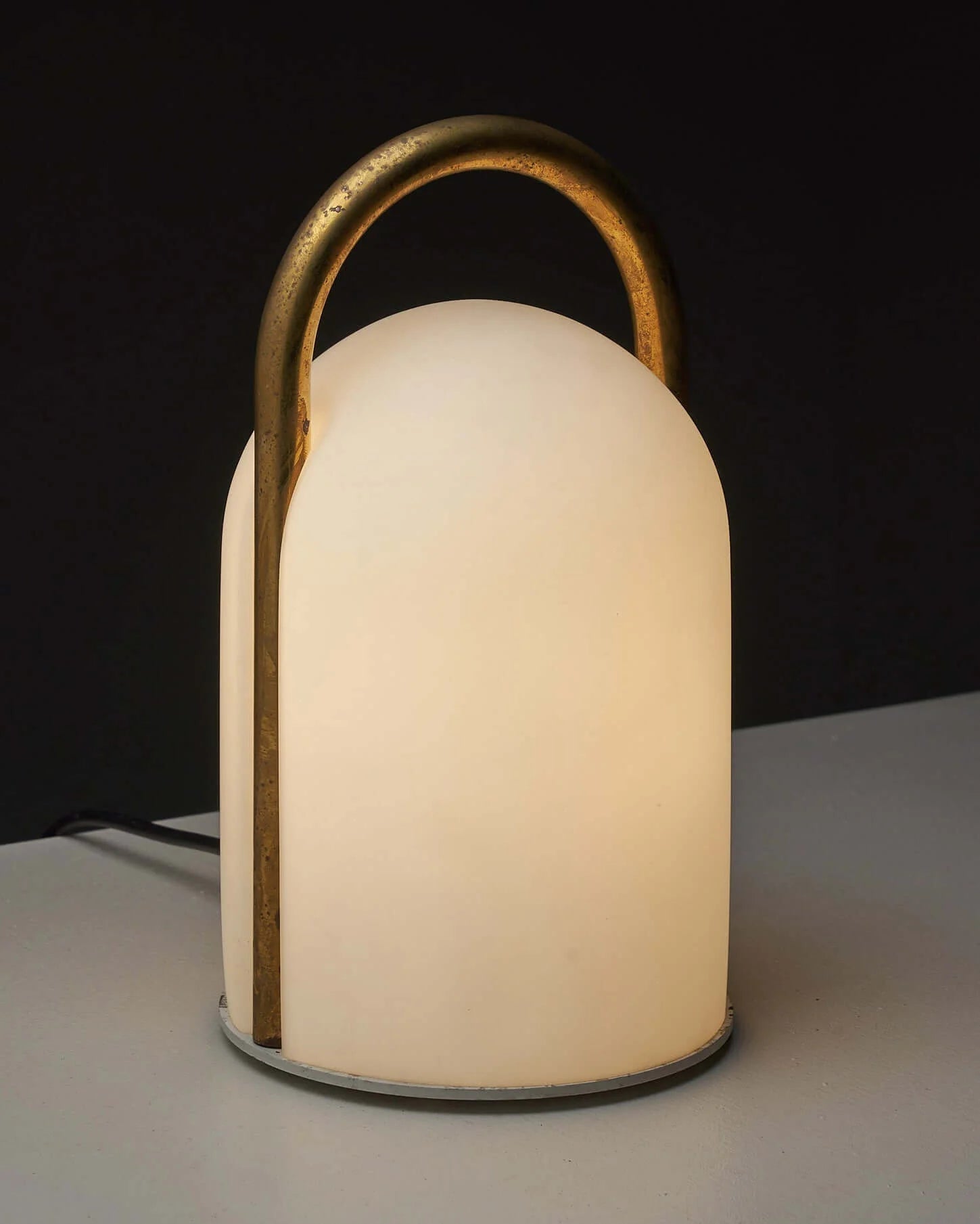 'Tender'_Table_Lamp,_Romolo_Lanciani_for_Tronconi,_Glass_&_Brass,_1980,_Italy