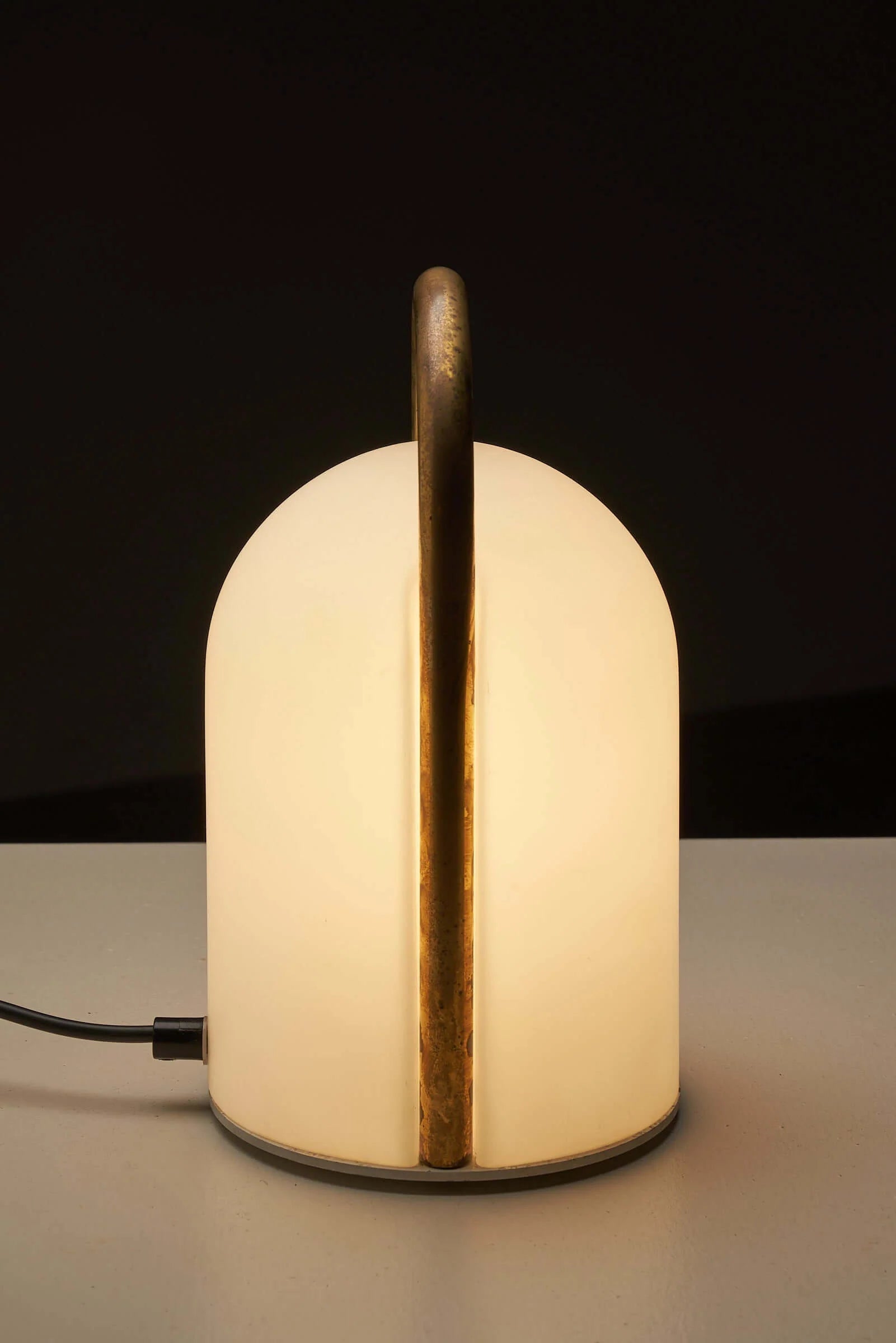 'Tender'_Table_Lamp,_Romolo_Lanciani_for_Tronconi,_Glass_&_Brass,_1980,_Italy