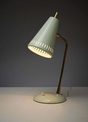 Adjustable_Table_Lamp,_Patinated_Brass_&_Green_Metal,_1950s